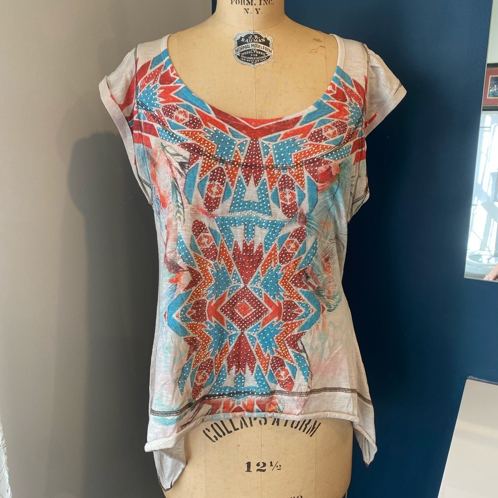 Aztec shimmery top